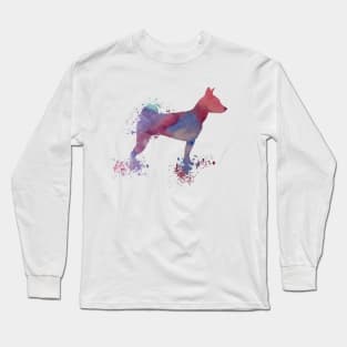 basenji dog art Long Sleeve T-Shirt
